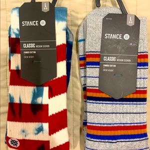 2 pair of STANCE brand socks. New with tags. sz L
